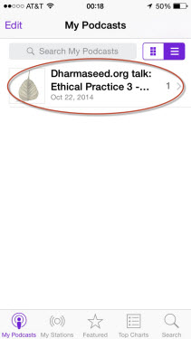 Select podcast to download